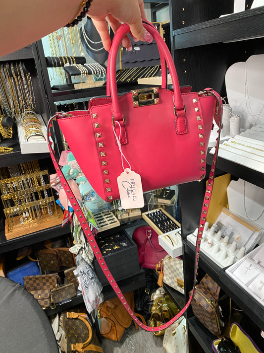 Valentino Garavani | Mini Rockstud Tote | Pink Leather
