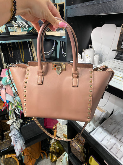 Valentino Garavani | Small Rockstud 2-Way Tote Bag | Poudre Pink