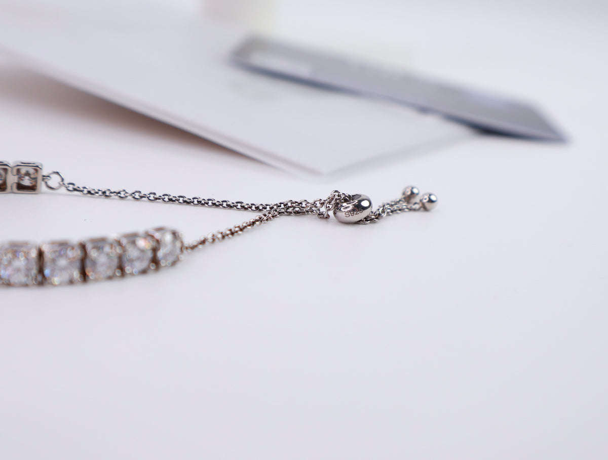 Moissanite Tennis Bolo Bracelet | 4MM | 5.4CT | .925 Sterling Silver | Certificate Included