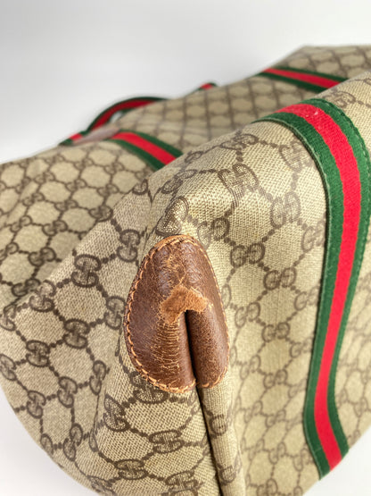 Gucci | Vintage GG Web Large Travel Tote | Coated Canvas