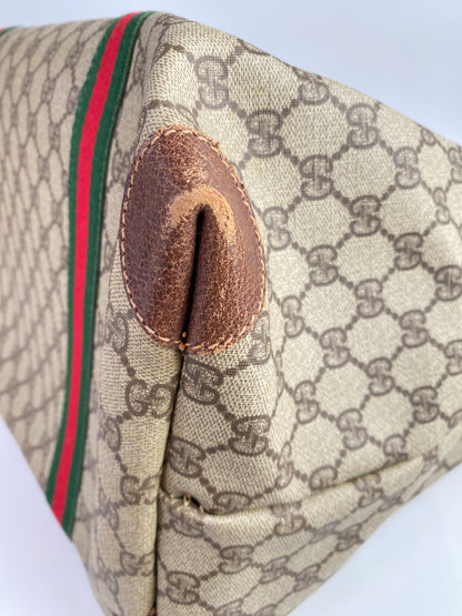 Gucci | Vintage GG Web Large Travel Tote | Coated Canvas