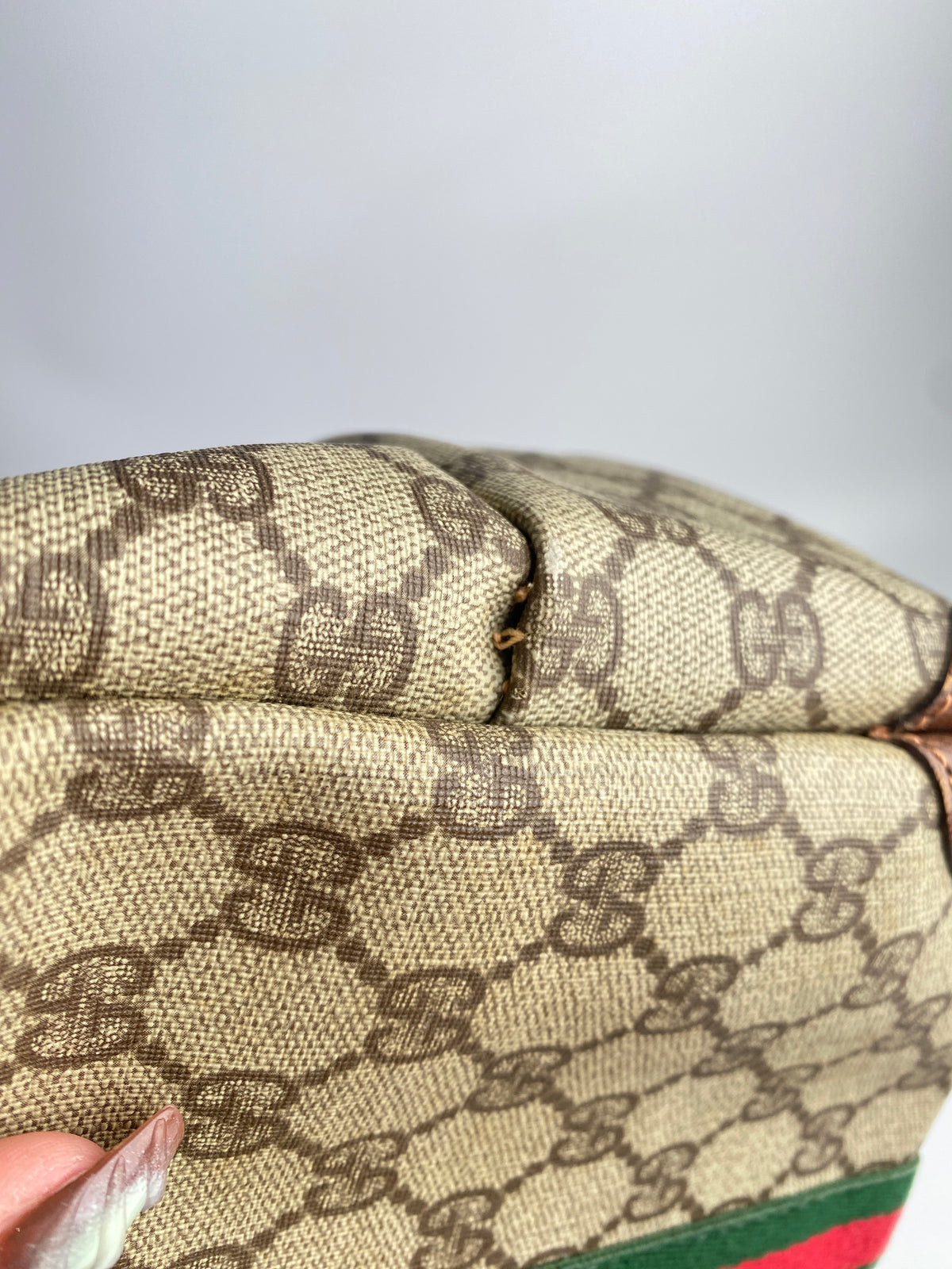 Gucci | Vintage GG Web Large Travel Tote | Coated Canvas
