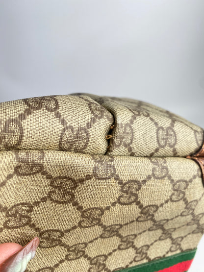 Gucci | Vintage GG Web Large Travel Tote | Coated Canvas
