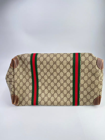 Gucci | Vintage GG Web Large Travel Tote | Coated Canvas
