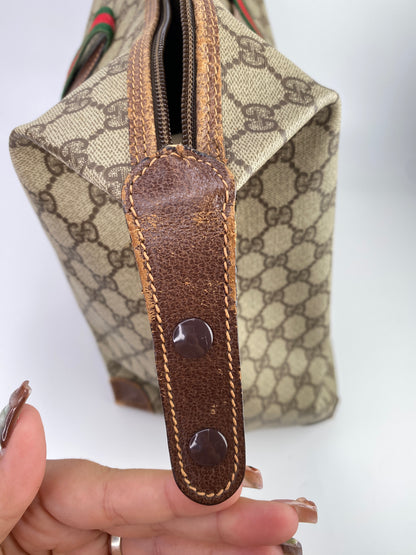 Gucci | Vintage GG Web Large Travel Tote | Coated Canvas