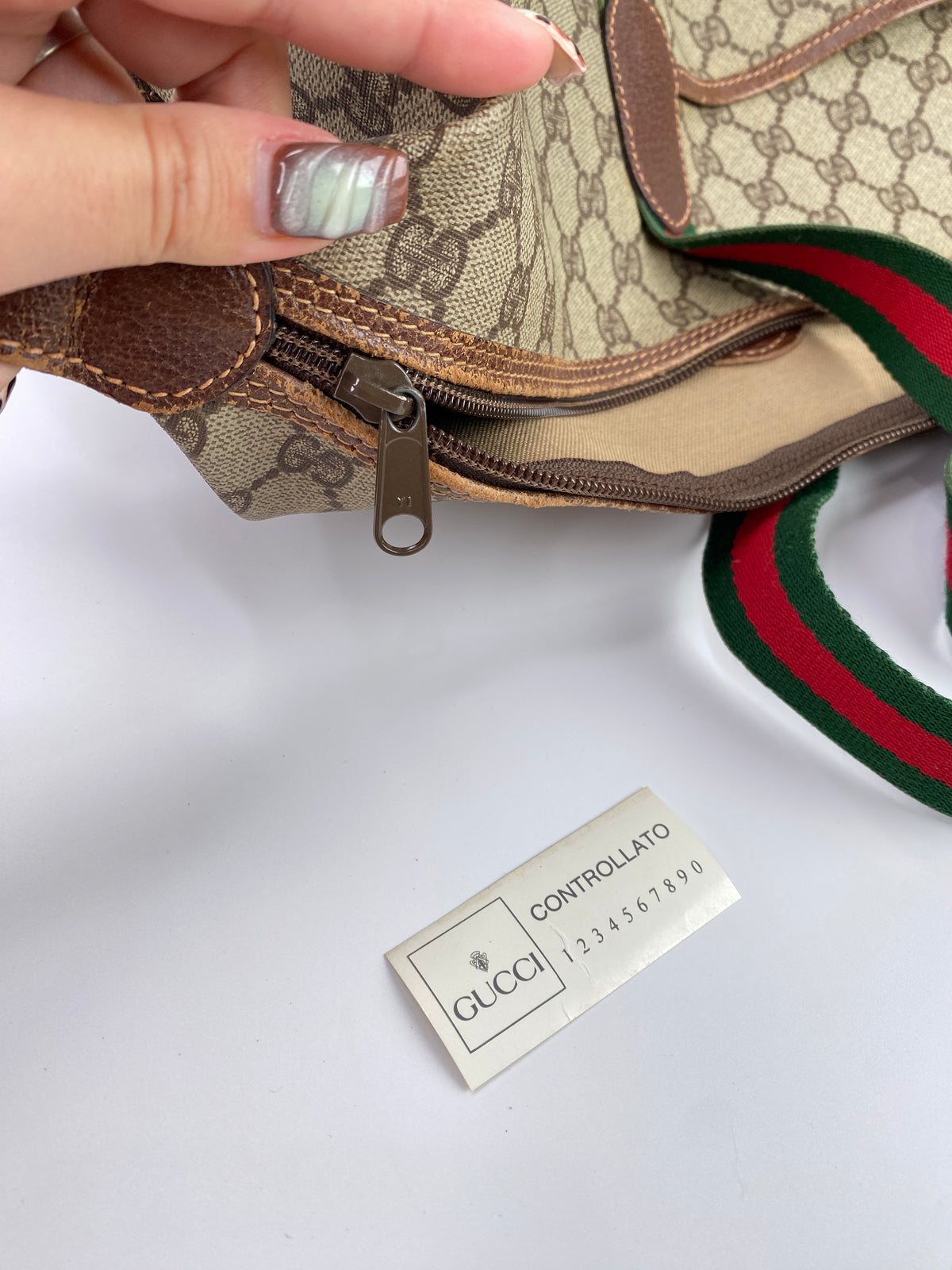 Gucci | Vintage GG Web Large Travel Tote | Coated Canvas