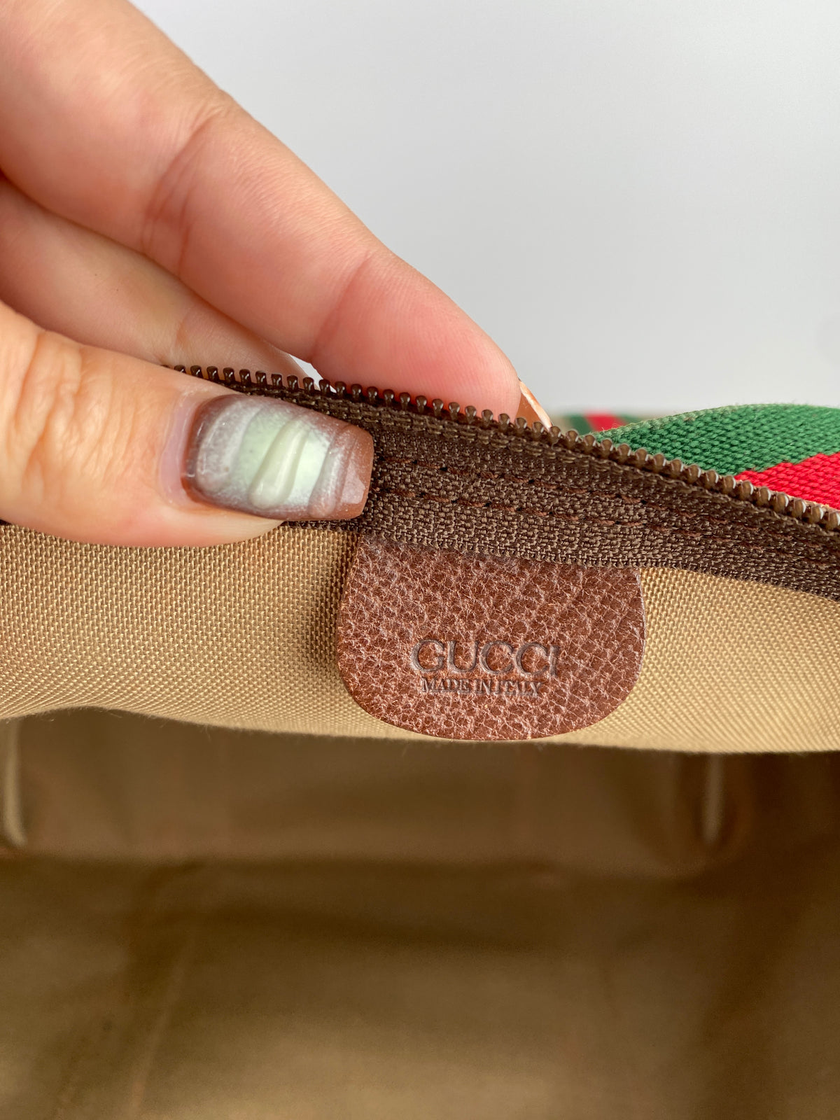 Gucci | Vintage GG Web Large Travel Tote | Coated Canvas