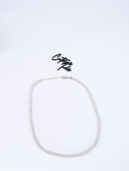 CZ Tennis Necklace | 4MM | Gold or Steel | 304 Stainless Steel