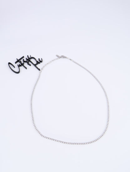 CZ Tennis Necklace | 2MM | Gold or Steel | 304 Stainless Steel