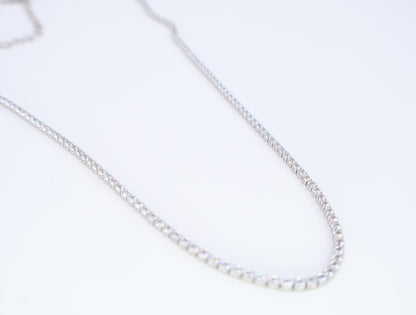 CZ Tennis Necklace | 2MM | Gold or Steel | 304 Stainless Steel