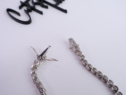 Moissanite Bezel Tennis Bracelet | 3.5MM | Sterling Silver | Certificate Included