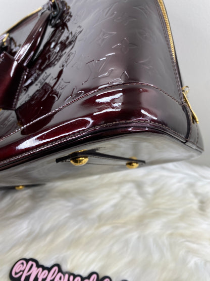 Louis Vuitton Alma GM Vernis in Amarante Red - LV Pre-Loved