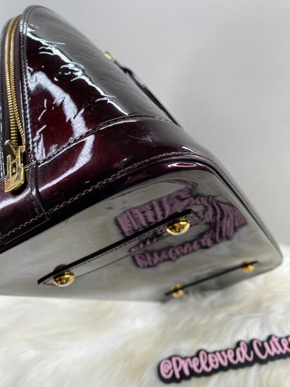 Louis Vuitton Alma GM Vernis in Amarante Red - LV Pre-Loved