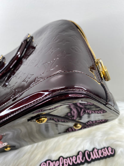 Louis Vuitton Alma GM Vernis in Amarante Red - LV Pre-Loved