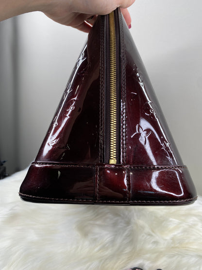 Louis Vuitton Alma GM Vernis in Amarante Red - LV Pre-Loved