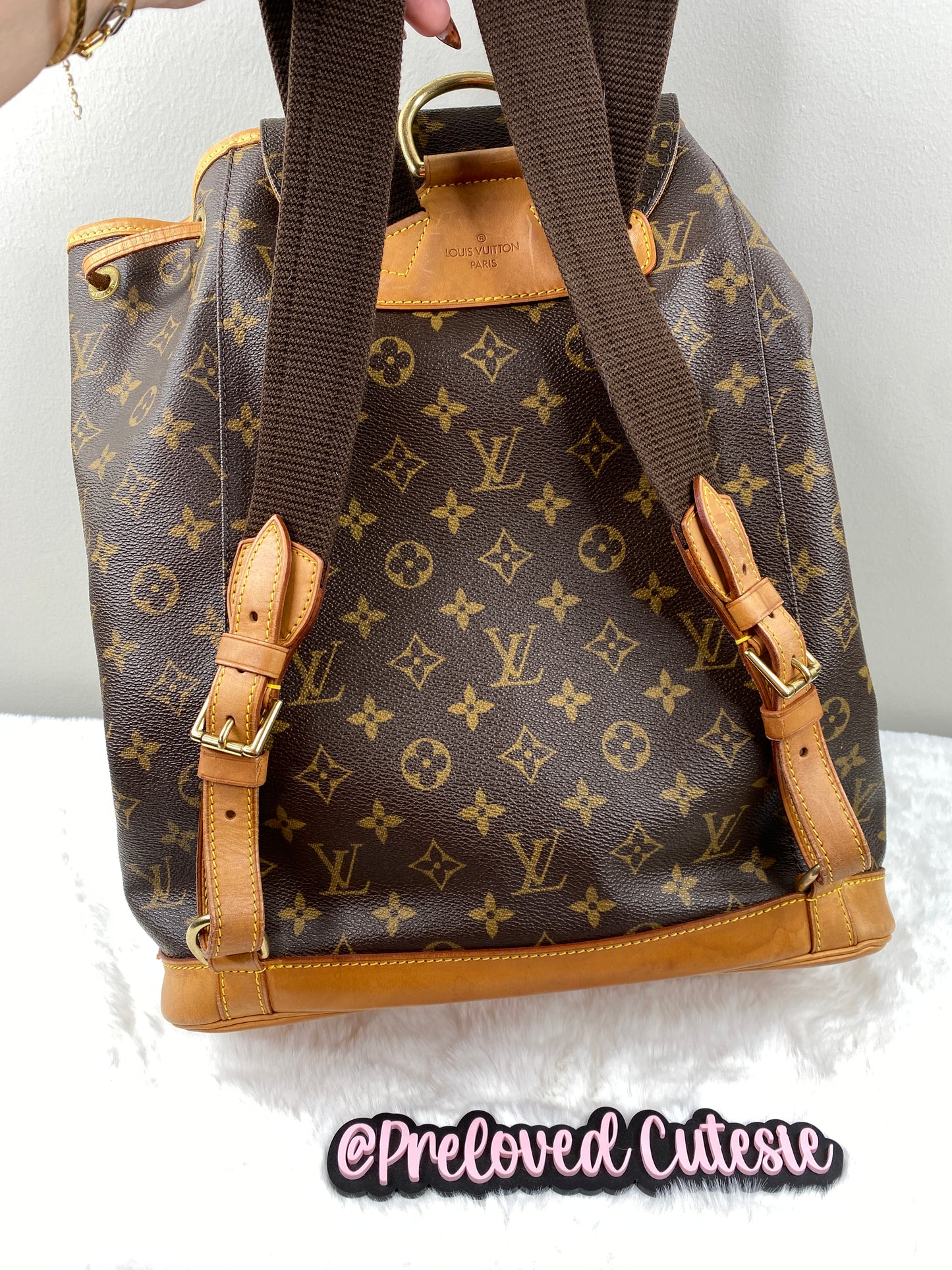 PRE-LOVED CUTESIE - LOUIS VUITTON MONTSOURIS GM BACKPACK MONOGRAM