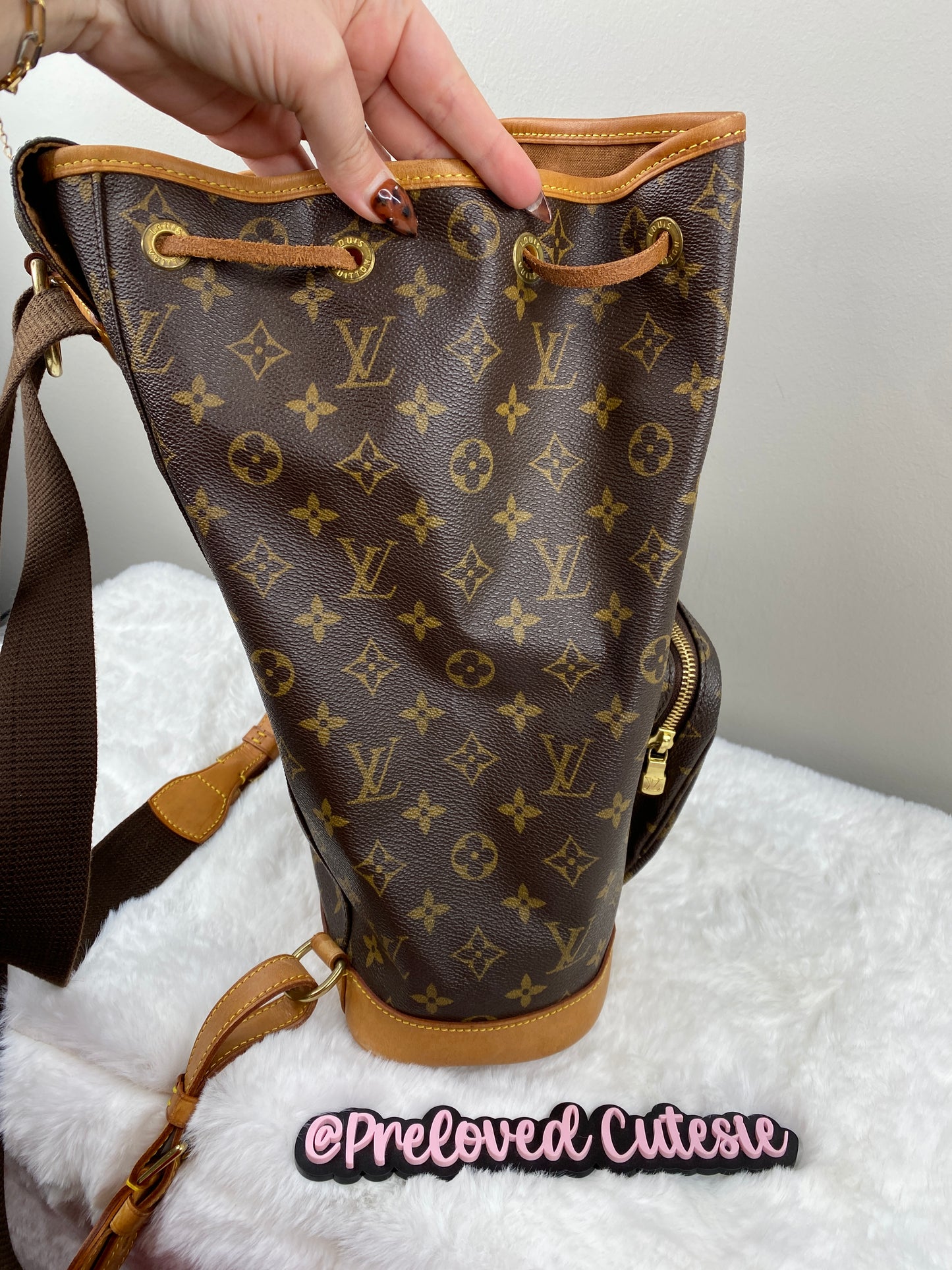 PRE-LOVED CUTESIE - LOUIS VUITTON MONTSOURIS GM BACKPACK MONOGRAM