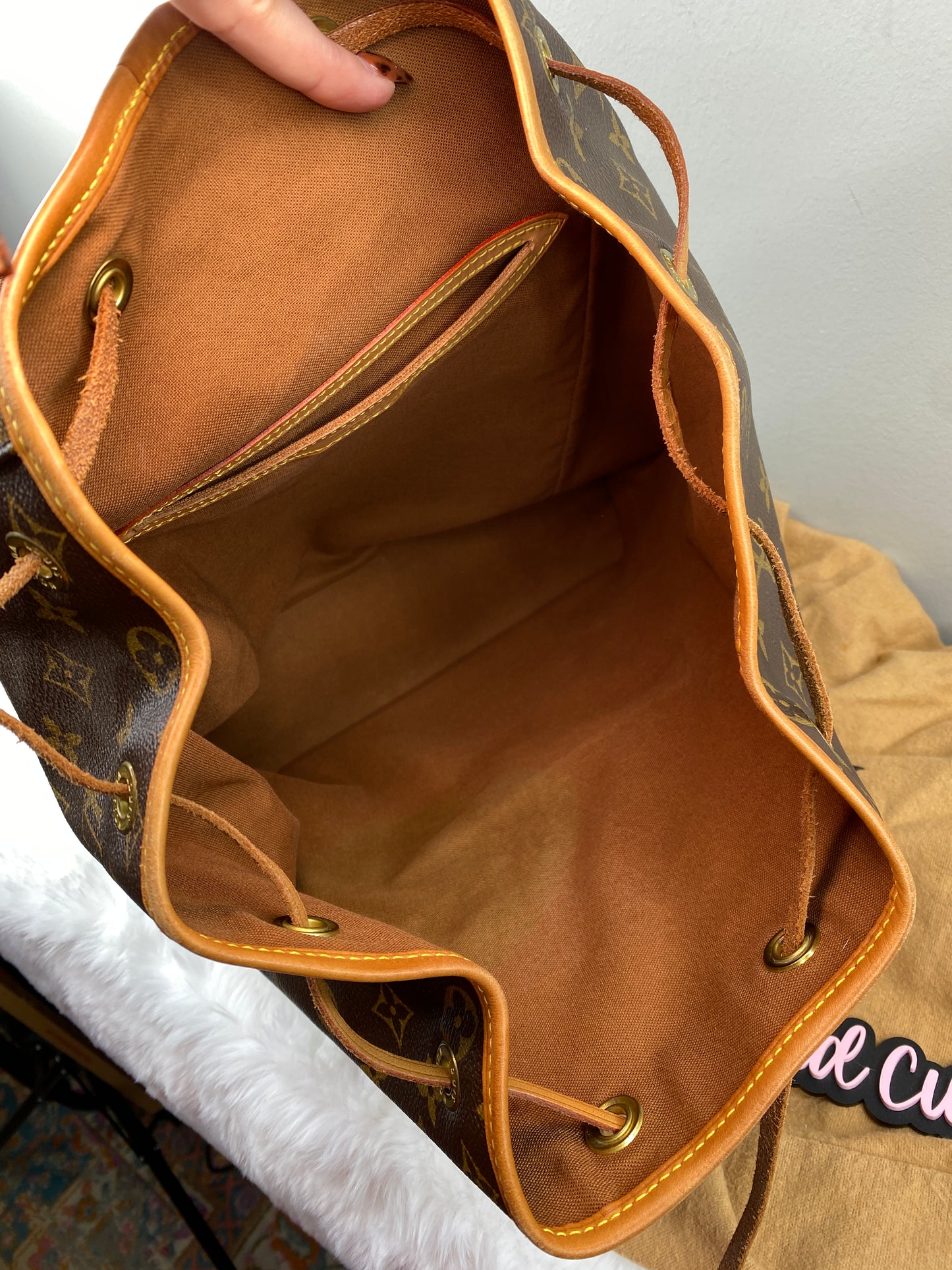 PRE-LOVED CUTESIE - LOUIS VUITTON MONTSOURIS GM BACKPACK MONOGRAM