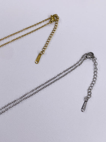 Trinity Pave Necklace | 316L Stainless Steel | 18K Gold PVD or Steel