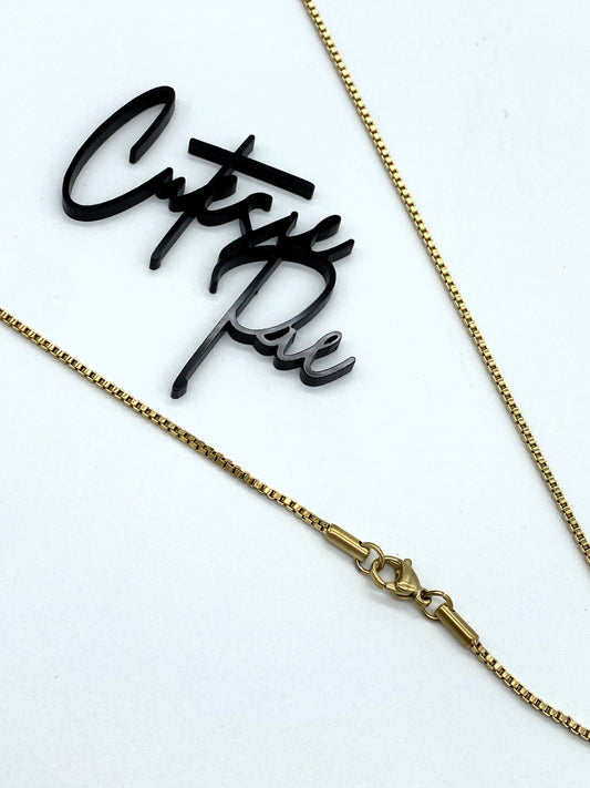 GOLD FILLED STAINLESS - NECKLACE - BOX CHAIN 1.5MM