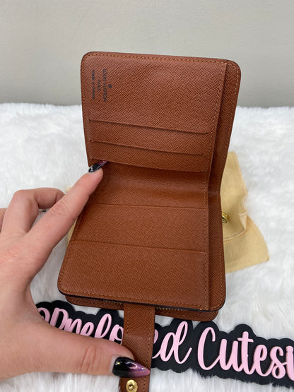 CUTESIE PRE-LOVED - LOUIS VUITTON - VINTAGE MONOGRAM ZIP COMPACT WALLET / CARD HOLDER