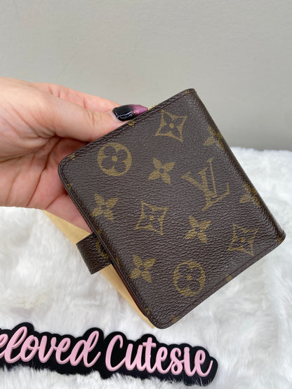 CUTESIE PRE-LOVED - LOUIS VUITTON - VINTAGE MONOGRAM ZIP COMPACT WALLET / CARD HOLDER