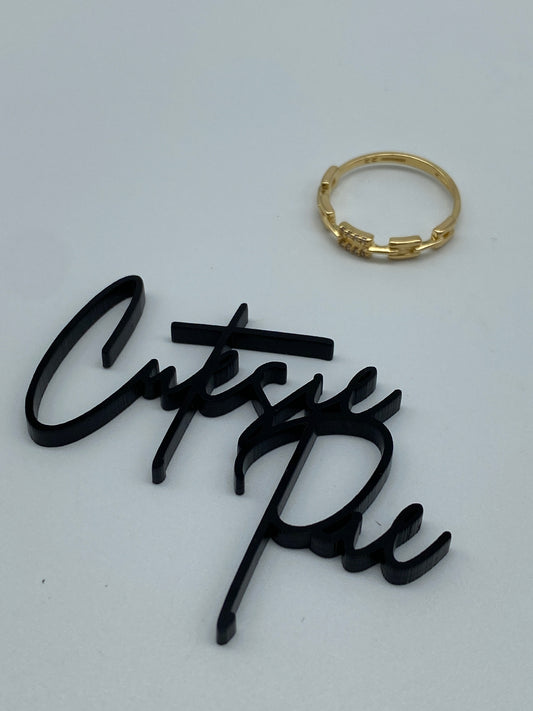 GOLD FILLED - RING - CZ CHAIN LINK
