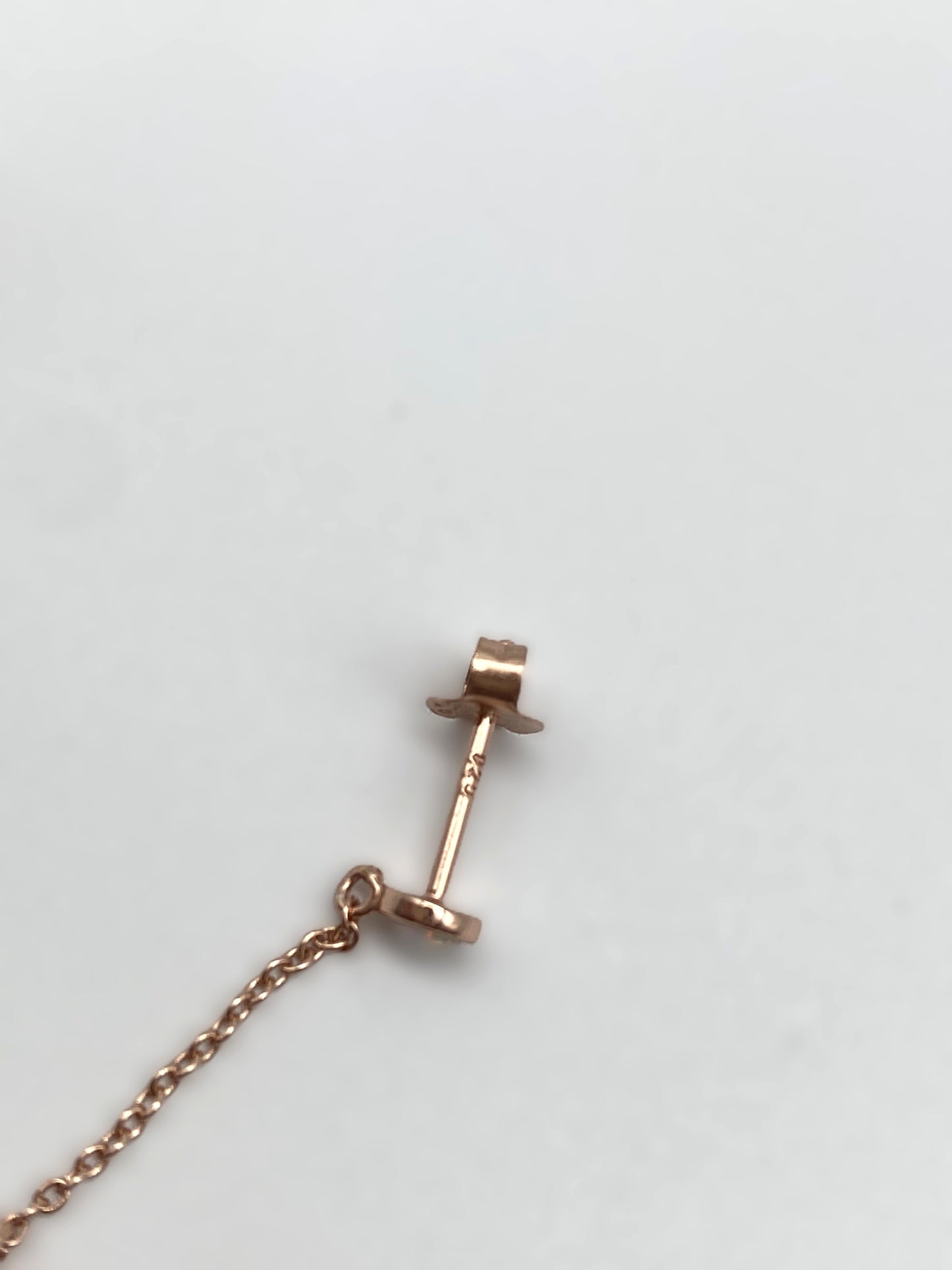 GOLD VERMEIL - EARRINGS - OPAL DROP STUD in ROSE GOLD