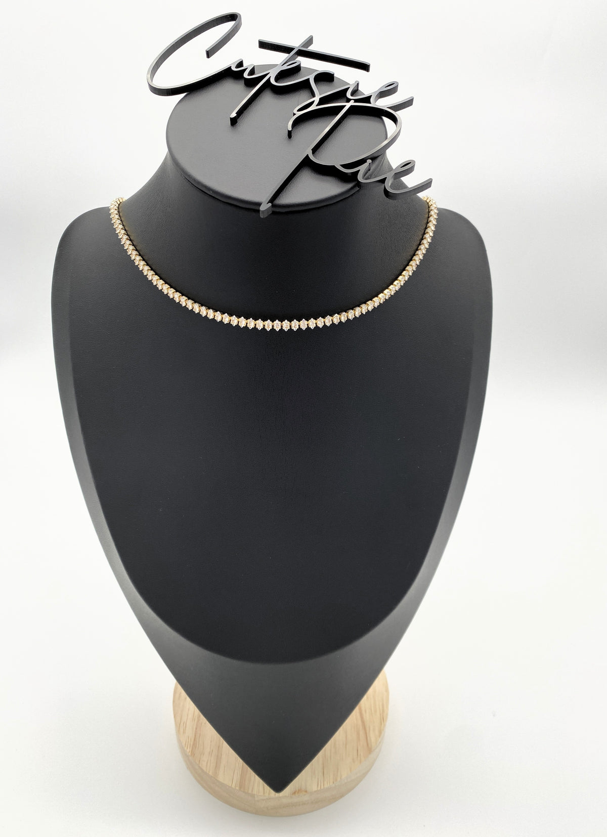 Marquise CZ Tennis Necklace | 4MM | 18K Gold-Filled