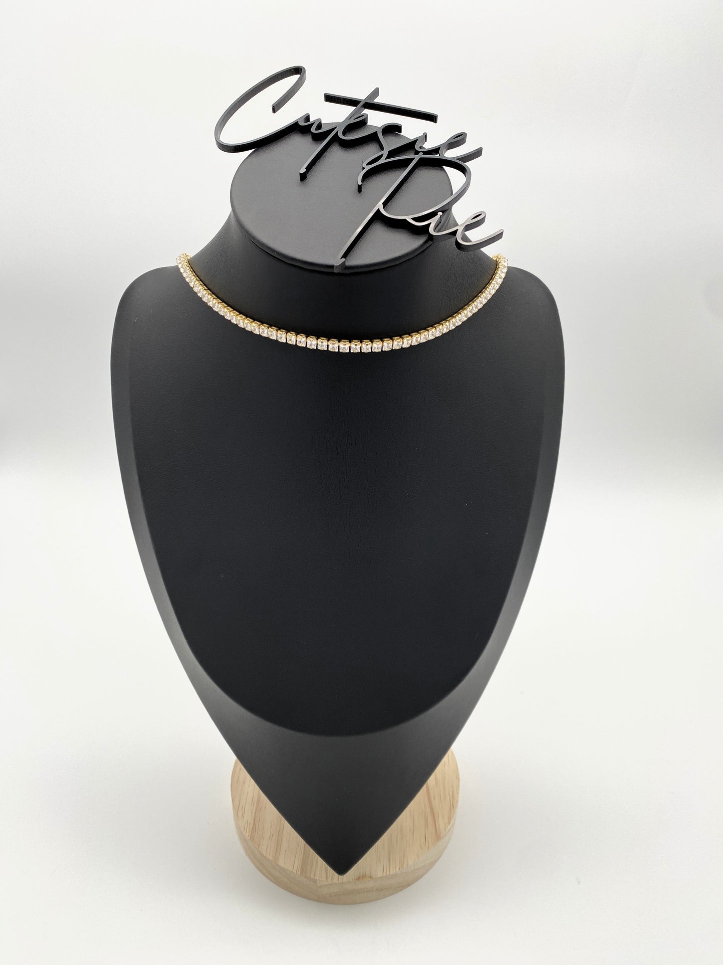 GOLD FILLED - TENNIS NECKLACE - CUTESIE CZ ROUND 3MM