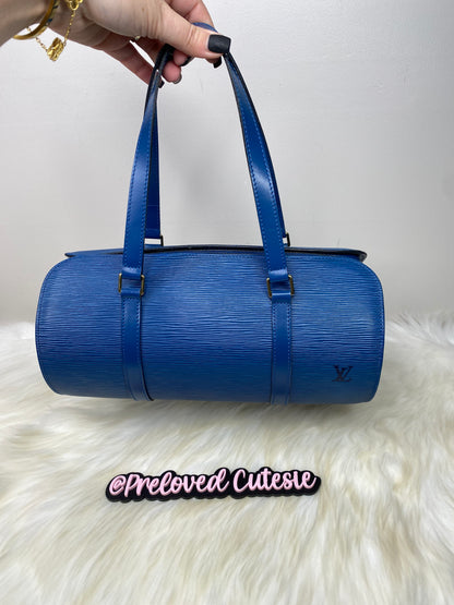 Louis Vuitton Soufflot Top Handle Bag in Epi Leather - Toledo Blue