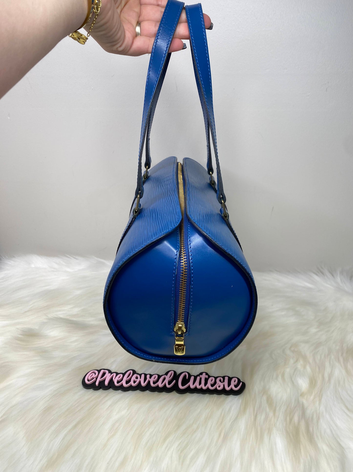 Louis Vuitton Soufflot Top Handle Bag in Epi Leather - Toledo Blue