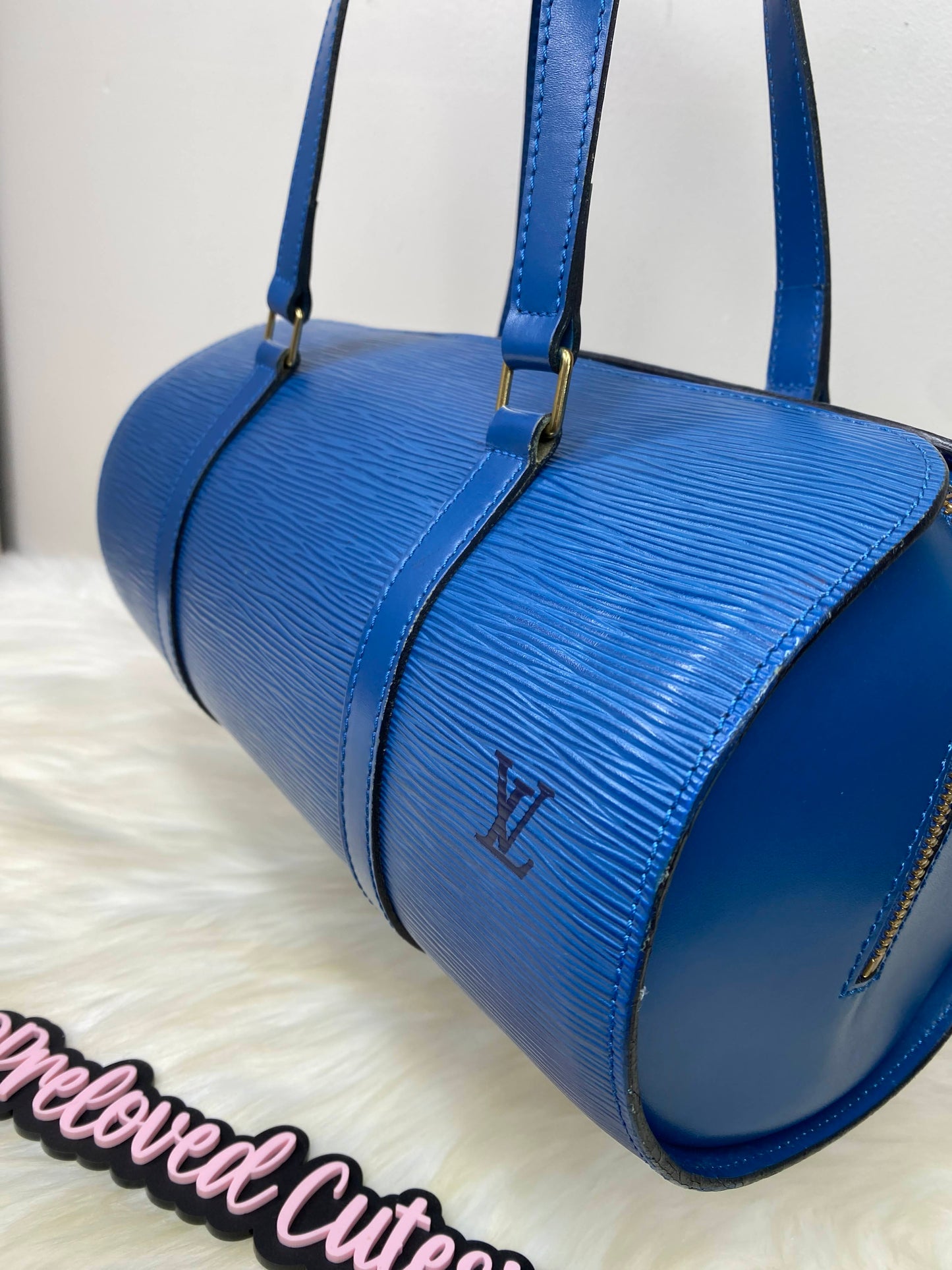 Louis Vuitton Soufflot Top Handle Bag in Epi Leather - Toledo Blue