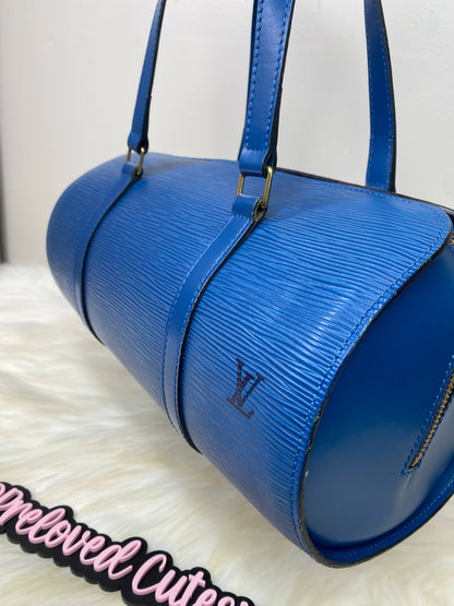 Louis Vuitton Soufflot Top Handle Bag in Epi Leather - Toledo Blue