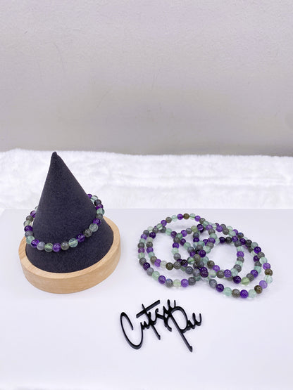 6MM Mystic Aura Blend | Natural Crystal Stretch Bracelet
