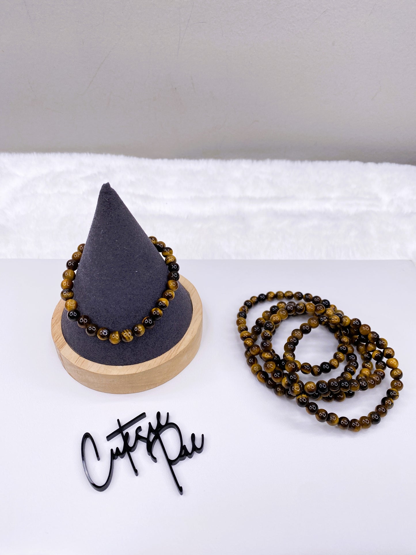 6MM Tiger Eye | Natural Gemstone Stretch Bracelet
