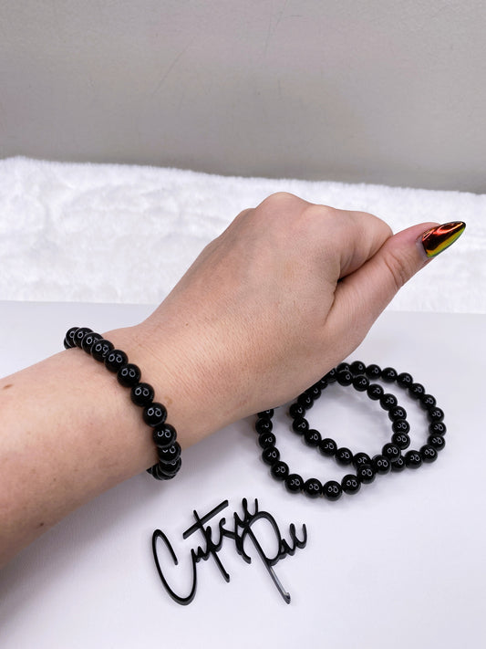 8MM Black Onyx | Natural Gemstone Stretch Bracelet