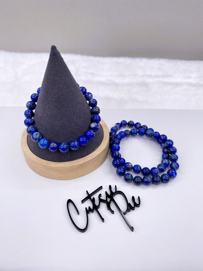 8MM Lapis Lazuli | Natural Gemstone Stretch Bracelet