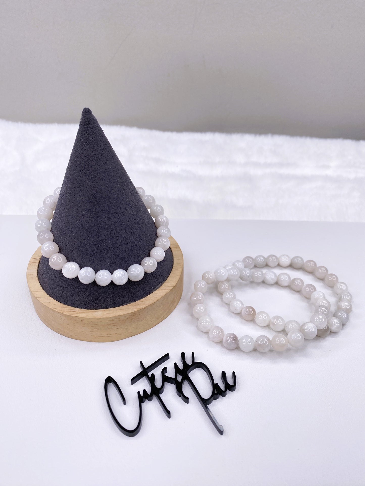 8MM Moonstone | Natural Gemstone Stretch Bracelet