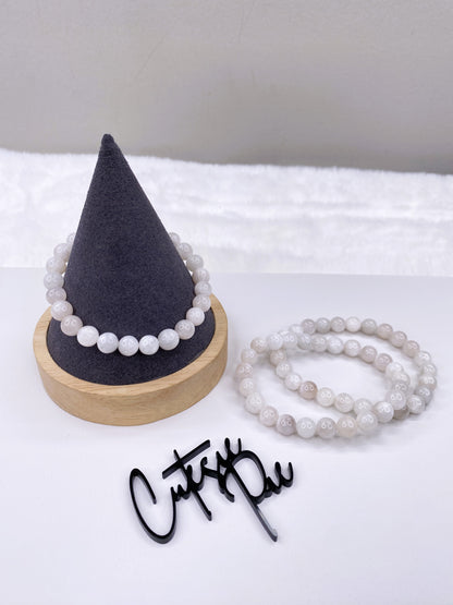 8MM Moonstone | Natural Gemstone Stretch Bracelet