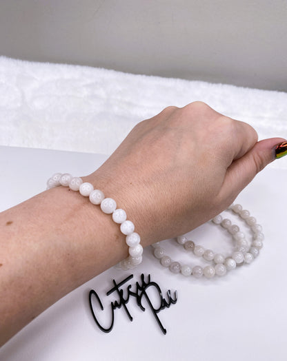 8MM Moonstone | Natural Gemstone Stretch Bracelet