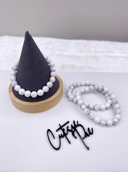 8MM Howlite | Natural Crystal Stretch Bracelet
