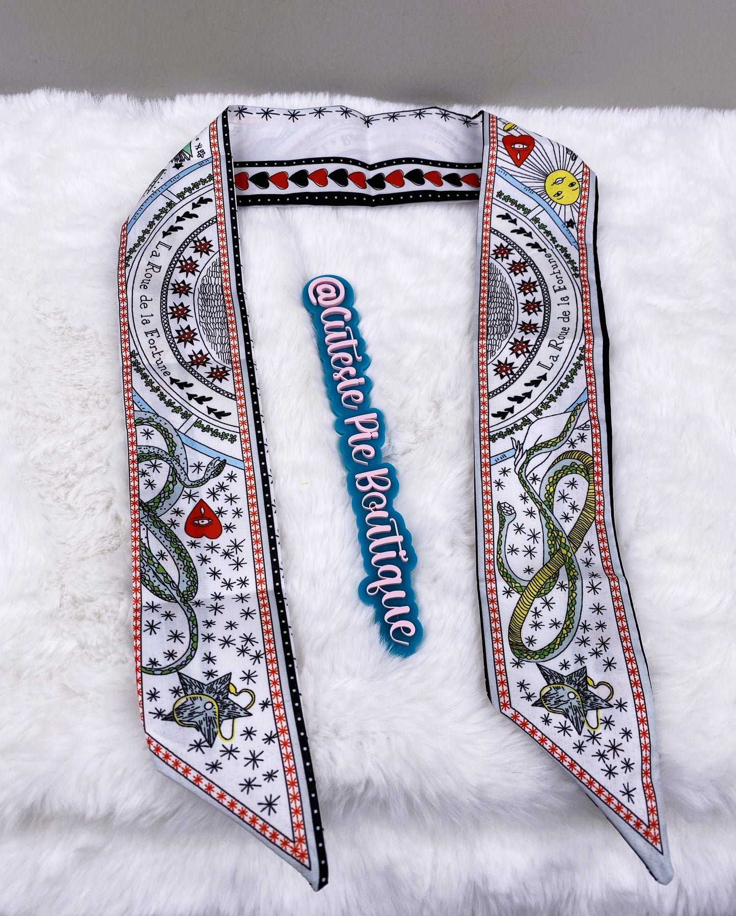 Celestial Twilly Scarf | Bandeau, Purse Handle Wrap & Bag Accessory
