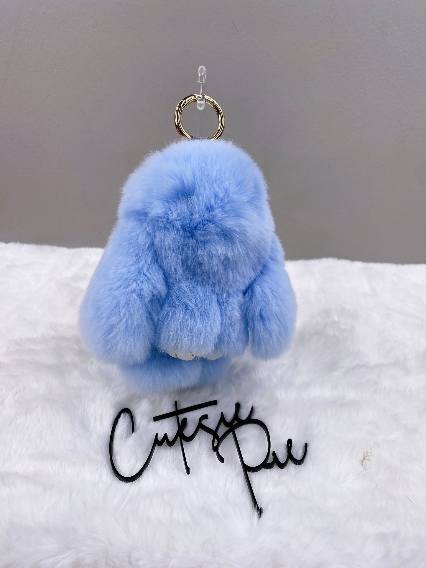 Fluffy Bunny Bag Charm Keychain | Assorted Colors | Bag Charm & Keychain Accessory