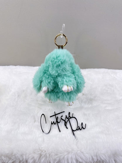 Fluffy Bunny Bag Charm Keychain | Assorted Colors | Bag Charm & Keychain Accessory