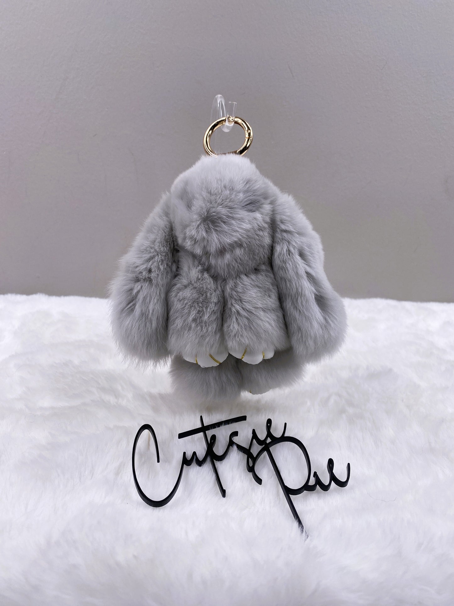 Fluffy Bunny Bag Charm Keychain | Assorted Colors | Bag Charm & Keychain Accessory