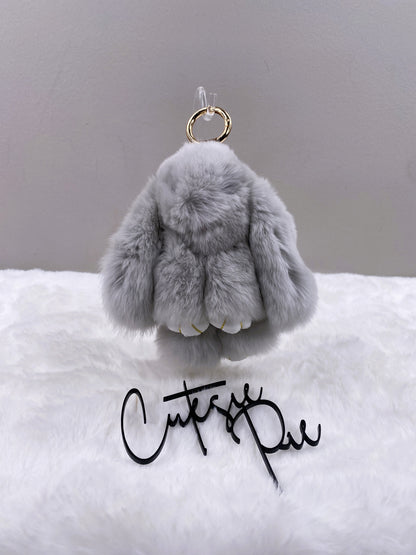 Fluffy Bunny Bag Charm Keychain | Assorted Colors | Bag Charm & Keychain Accessory