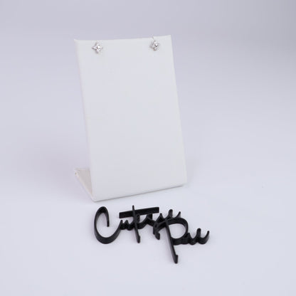 Lab-Grown Diamond Bloom | Flower Stud Earrings | 5MM | Rhodium-Plated Sterling Silver | Certificate Included