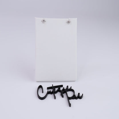 Lab-Grown Diamond Bloom | Flower Stud Earrings | 5MM | Rhodium-Plated Sterling Silver | Certificate Included