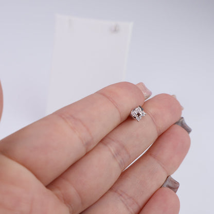 Lab-Grown Diamond Bloom | Flower Stud Earrings | 5MM | Rhodium-Plated Sterling Silver | Certificate Included